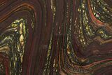 Polished Tiger Iron Stromatolite Slab - Billion Years #354945-1
